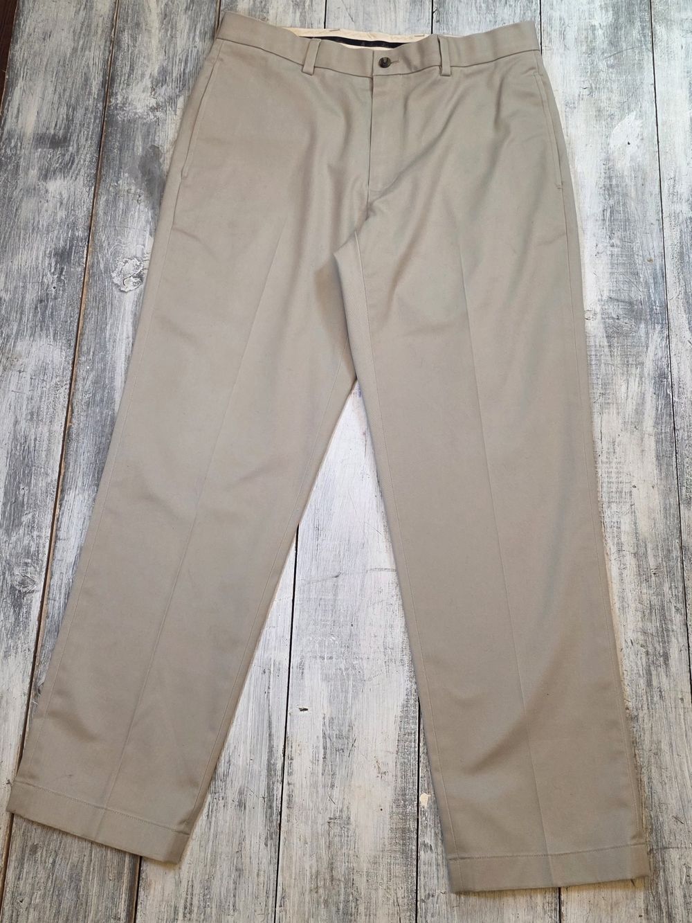 Brooks Brothers Advantage Chino Clark Khaki Straight-Leg Dress Chinos sz 33x30